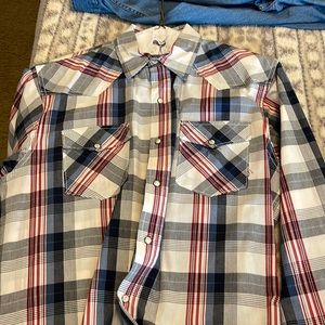 Redhead pearl snap size large long sleeve